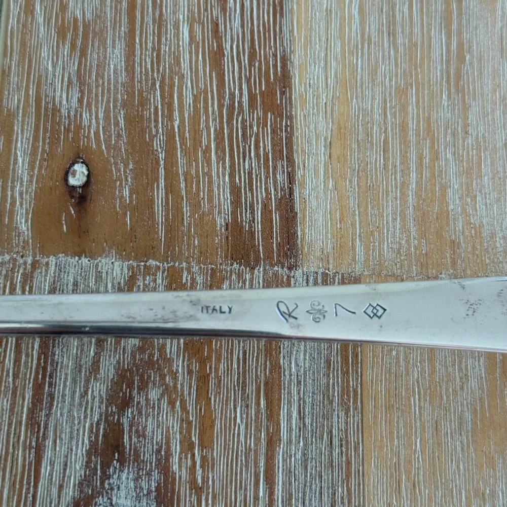 Vintage Italian Silver Plated Ladle and Serving Spoon